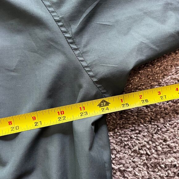 VTG 90s L.L. Bean Long Parka Rain Coat Jacket Trench Full Zip Green Nylon Mens L - Picture 6 of 7